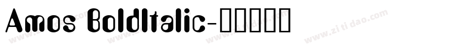 Amos BoldItalic字体转换